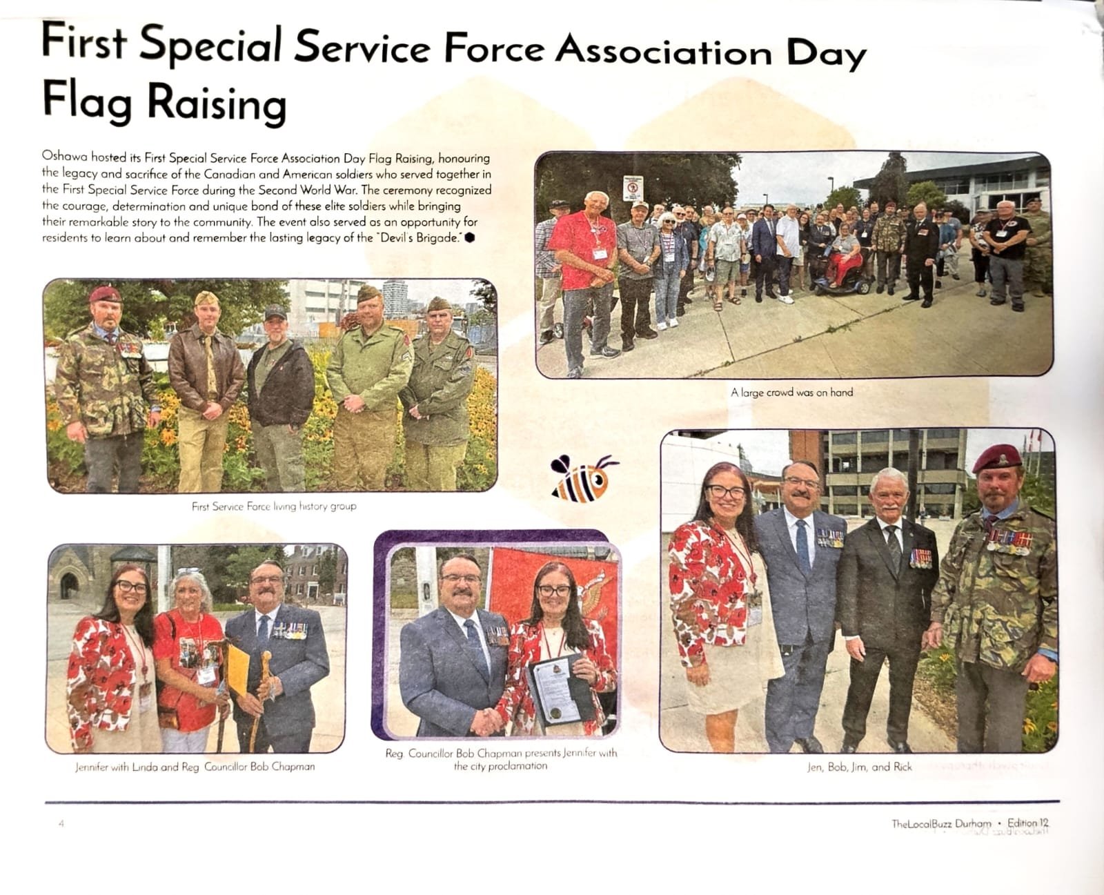First Special Service Force Association Day flag raising in Oshawa