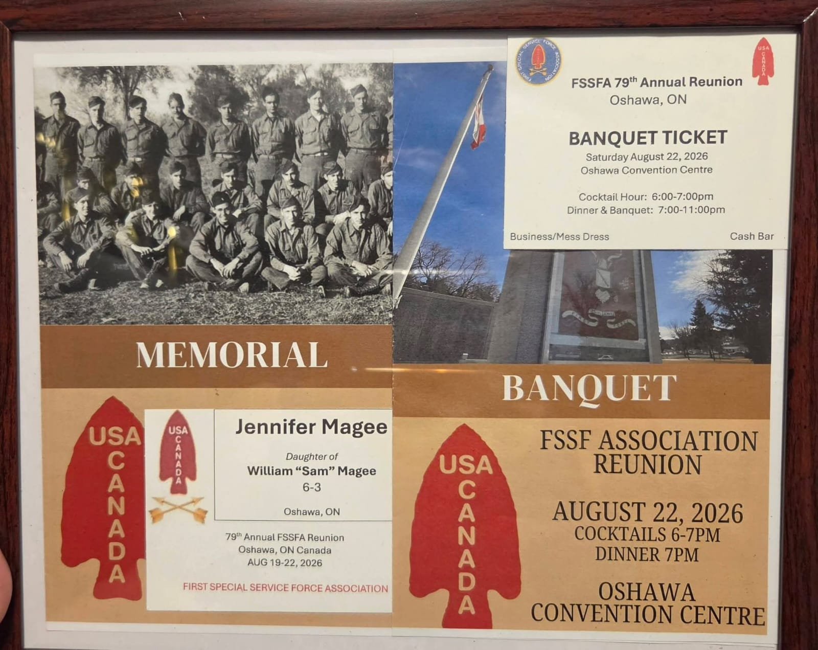 FSSF Association 79th Annual Reunion banquet ticket, Oshawa