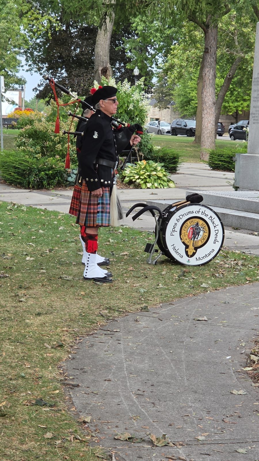 Piper at the FSSF memorial service, Oshawa
