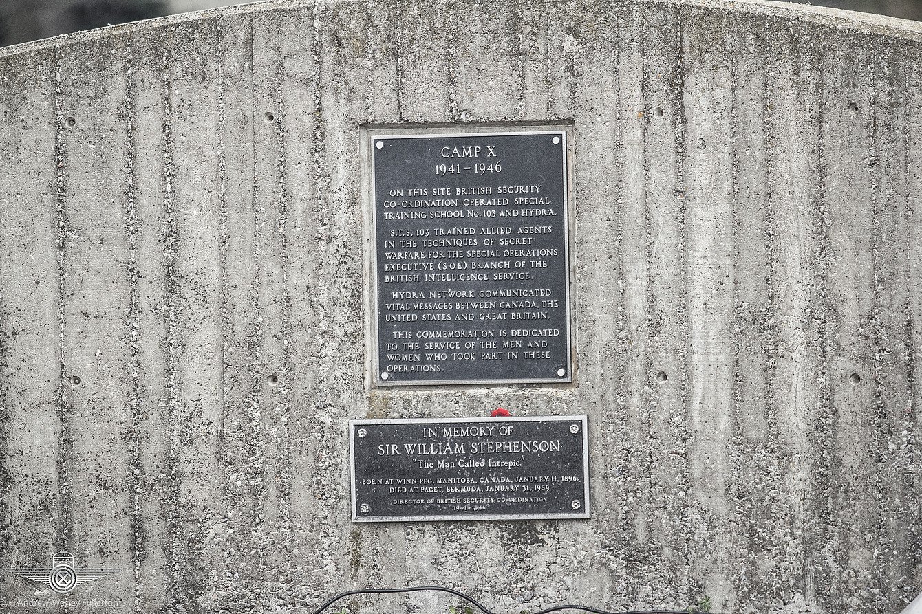The Camp X memorial cairn, 1941–1946