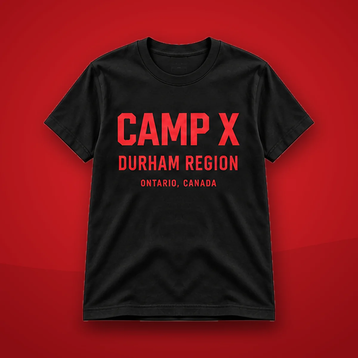 Camp X Durham Region Red Print T-Shirt